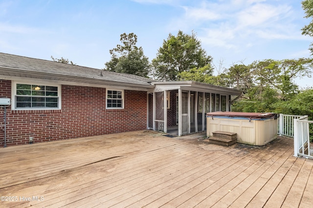 350 Toulon Dr, Wilmington, NC 28405 - wooden terrace with a hot tub