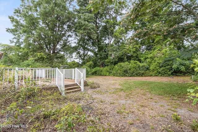 350 Toulon Dr, Wilmington, NC 28405 - view of yard with a deck