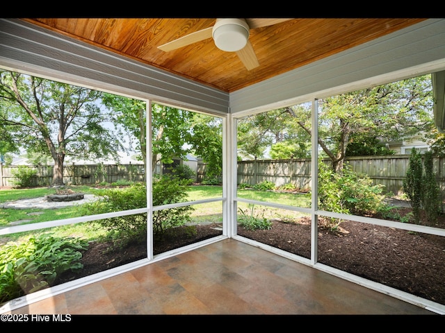 406 Endicott Ct, Wilmington, NC 28411 - unfurnished sunroom with ceiling fan