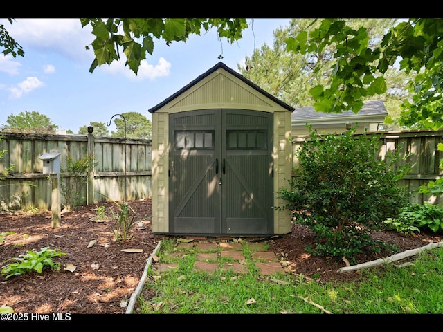 406 Endicott Ct, Wilmington, NC 28411 - view of shed featuring a fenced backyard