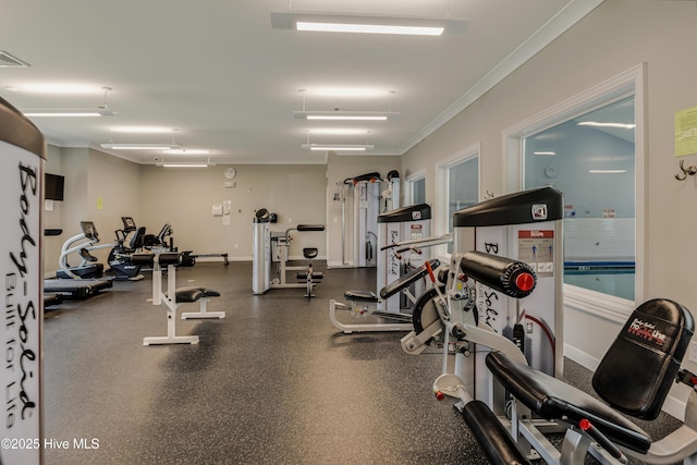 330 S Middleton Dr NW Unit 1201, Calabash, NC 28467 - gym with crown molding and baseboards