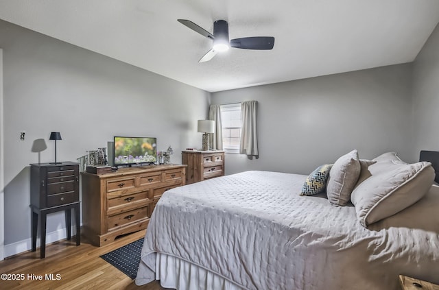 1409 Knollwood Dr NW, Wilson, NC 27896 - bedroom featuring light wood-type flooring and a ceiling fan