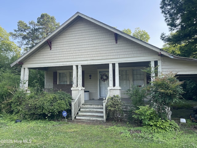 136 Avoca Farm Rd, Merry Hill, NC 27957 - bungalow featuring a porch