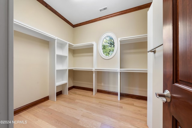 6424 River Vista Dr, Wilmington, NC 28412 - walk in closet with light wood-style floors