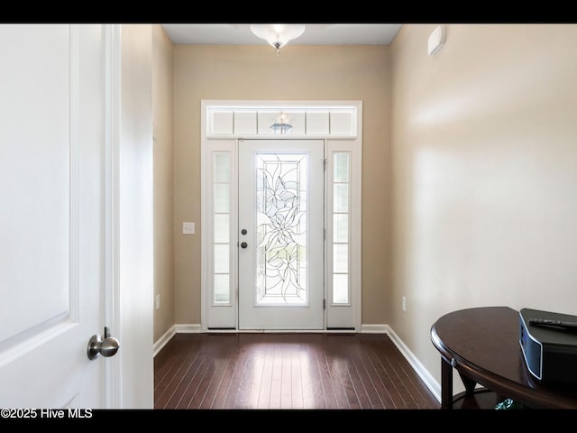 1232 Fence Post Ln, Carolina Shores, NC 28467 - entryway featuring baseboards and hardwood / wood-style floors