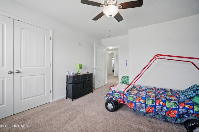 122 Mill Run Loop, South Mills, NC 27976 - bedroom featuring carpet floors, a ceiling fan, and baseboards