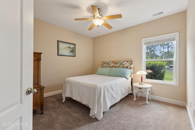 6005 Otter Tail Trl, Wilmington, NC 28412 - bedroom with carpet floors and ceiling fan