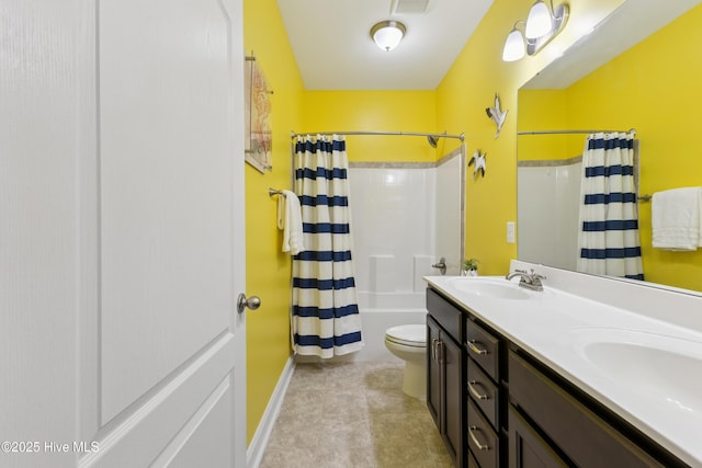 6005 Otter Tail Trl, Wilmington, NC 28412 - bathroom with double vanity and shower / bath combo with shower curtain