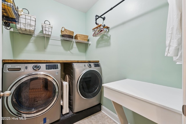 6005 Otter Tail Trl, Wilmington, NC 28412 - laundry room featuring independent washer and dryer and tile patterned floors