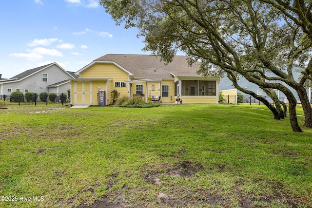 6005 Otter Tail Trl, Wilmington, NC 28412 - rear view of property with a sunroom