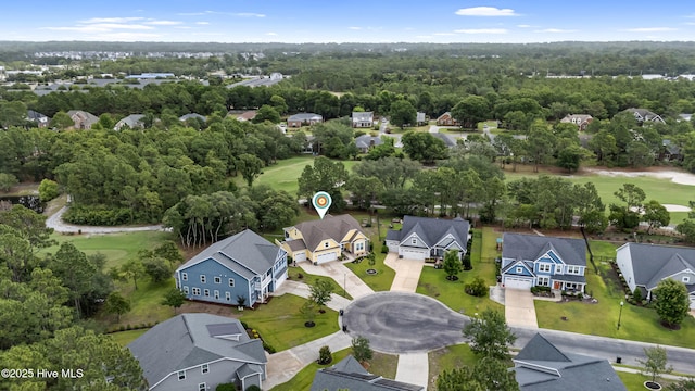6005 Otter Tail Trl, Wilmington, NC 28412 - aerial perspective of suburban area featuring a golf club
