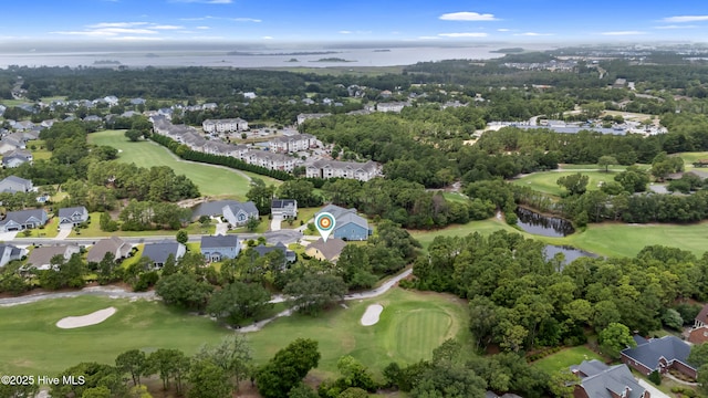 6005 Otter Tail Trl, Wilmington, NC 28412 - aerial view of residential area featuring a golf course and a large body of water