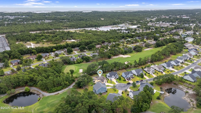 6005 Otter Tail Trl, Wilmington, NC 28412 - aerial view of property's location featuring a nearby body of water, nearby suburban area, and a golf club
