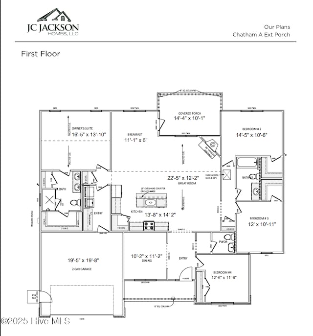 2412 Starling Ln, New Bern, NC 28562 - home floor plan