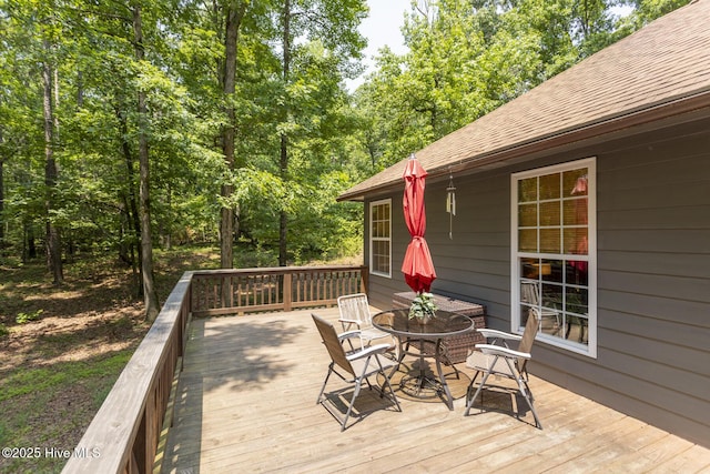 108 Western Trl, Carthage, NC 28327 - wooden terrace featuring outdoor dining area