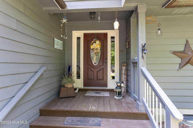 108 Western Trl, Carthage, NC 28327 - view of exterior entry featuring a porch