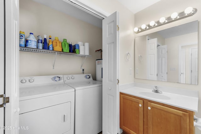 517 N Shore Dr, Surf City, NC 28445 - washroom featuring washer / dryer and water heater