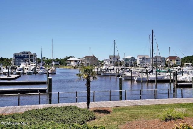 3350 Club Villas Dr # 105, Southport, NC 28461 - dock area with a water view
