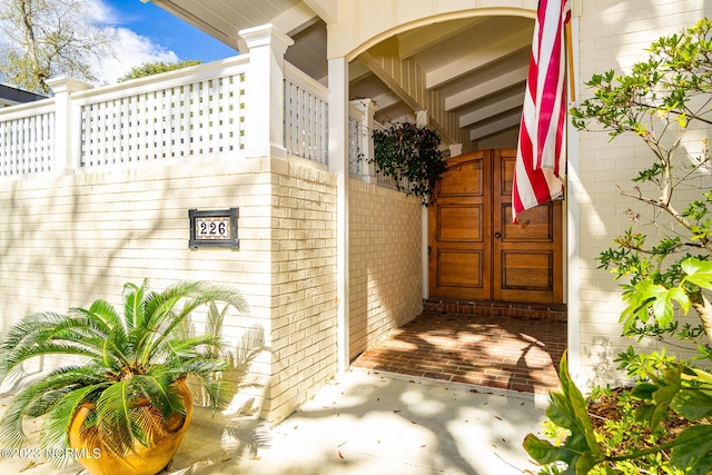 226 Oakleaf Dr, Pine Knoll Shores, NC 28512 - entrance to property featuring brick siding