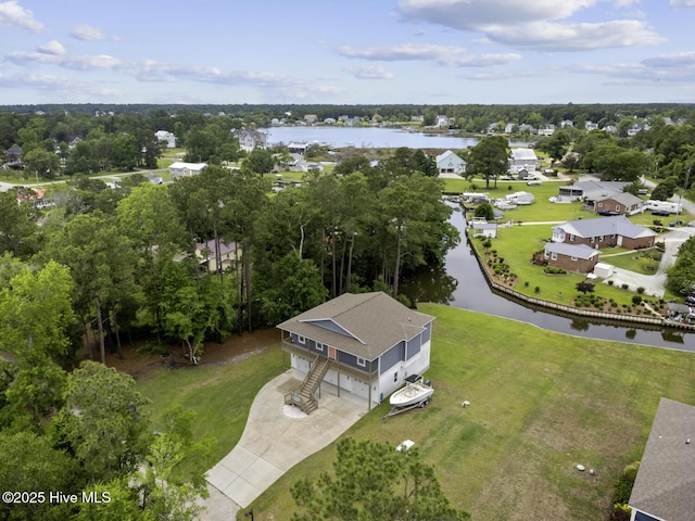 452 Crows Nest Ln, Sneads Ferry, NC 28460 - aerial view of a large body of water and a tree filled landscape