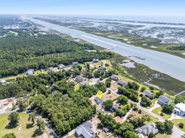 109 Inlet Ct, Hampstead, NC 28443 - aerial view of residential area with a large body of water