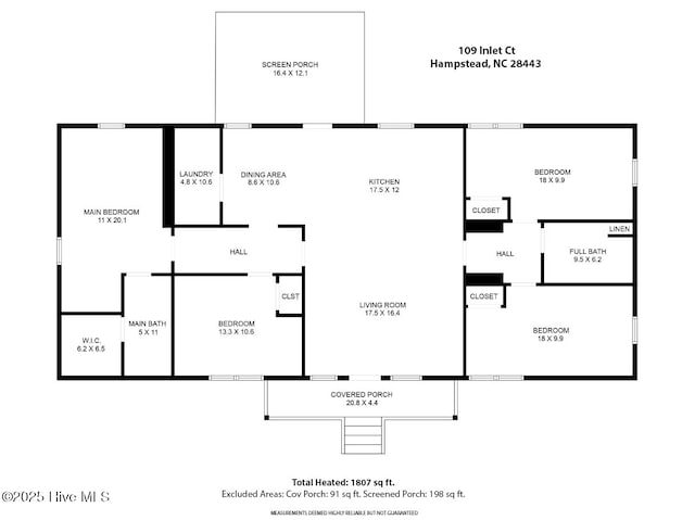 109 Inlet Ct, Hampstead, NC 28443 - room layout