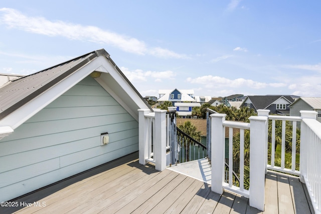 209 Georgia Ave, Carolina Beach, NC 28428 - wooden terrace with a residential view