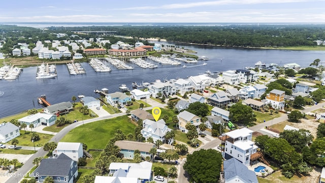 209 Georgia Ave, Carolina Beach, NC 28428 - aerial view of numerous boat docks and a large body of water