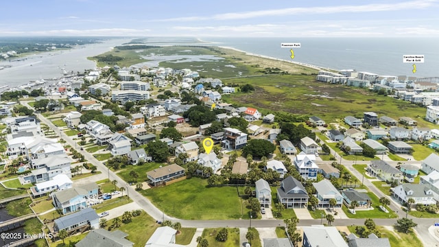 209 Georgia Ave, Carolina Beach, NC 28428 - aerial view of property's location with a nearby body of water and nearby suburban area
