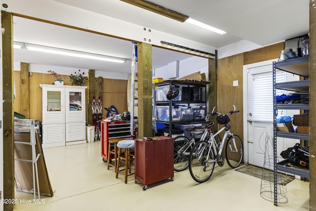 209 Georgia Ave, Carolina Beach, NC 28428 - garage with wood walls