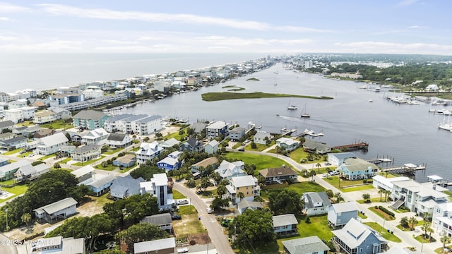 209 Georgia Ave, Carolina Beach, NC 28428 - aerial overview of property's location featuring a nearby body of water