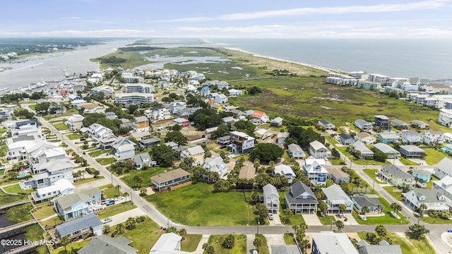 209 Georgia Ave, Carolina Beach, NC 28428 - aerial overview of property's location featuring a large body of water and nearby suburban area