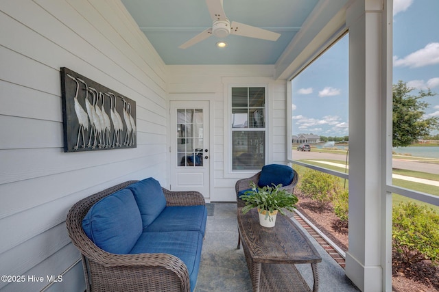 232 Trawlers Way, Wilmington, NC 28412 - sunroom / solarium featuring ceiling fan and plenty of natural light