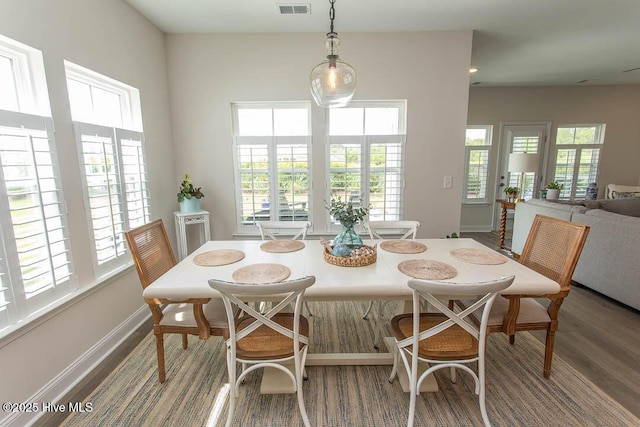 873 Bourne Dr SW, Ocean Isle Beach, NC 28469 - dining area featuring wood finished floors and baseboards