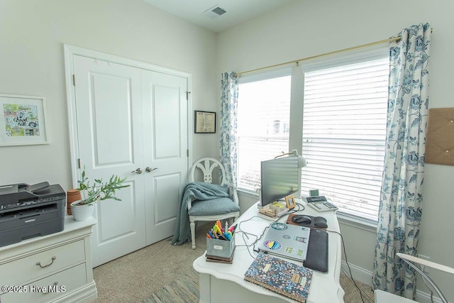 873 Bourne Dr SW, Ocean Isle Beach, NC 28469 - home office featuring healthy amount of natural light and light carpet