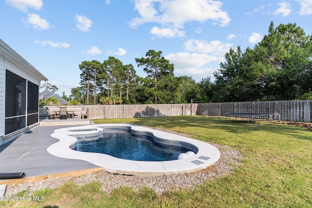 386 Yucca Ln, Wilmington, NC 28412 - view of swimming pool with a sunroom
