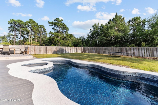 386 Yucca Ln, Wilmington, NC 28412 - view of pool featuring a deck and view of wooded area