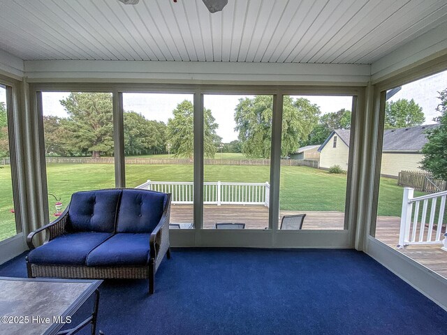 813 Puddin Ridge Rd, Moyock, NC 27958 - sunroom featuring ceiling fan