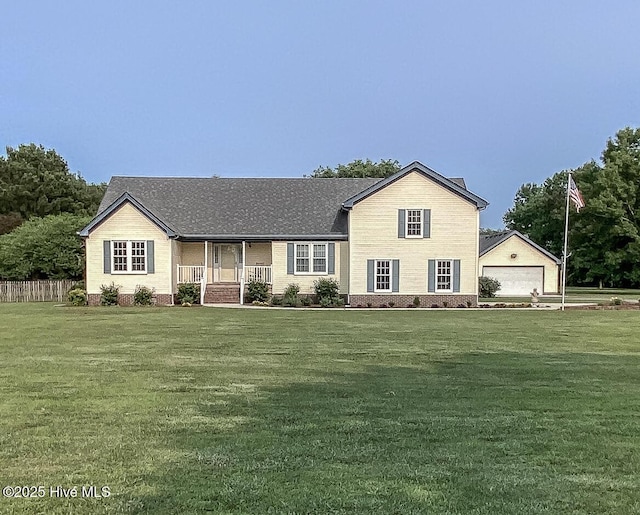 813 Puddin Ridge Rd, Moyock, NC 27958 - view of front of property with a porch, a garage, roof with shingles, and crawl space