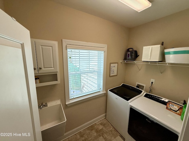 308 E Dolphin Vw, Sneads Ferry, NC 28460 - washroom featuring separate washer and dryer and baseboards