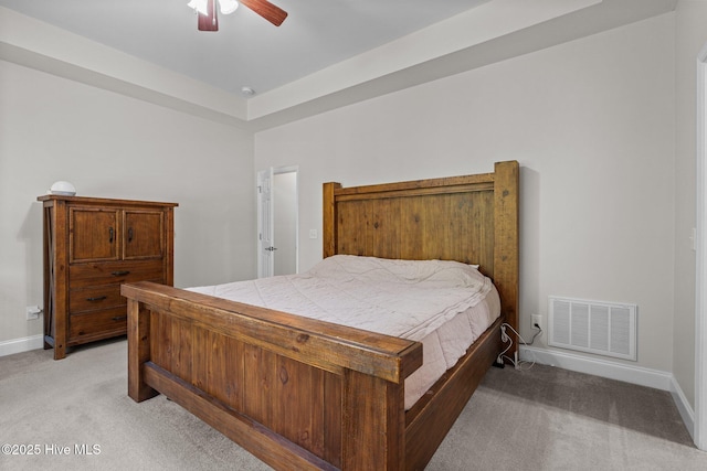 103 Sandspur Ln, West End, NC 27376 - bedroom with light carpet, baseboards, and a ceiling fan