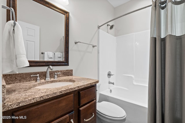103 Sandspur Ln, West End, NC 27376 - full bathroom featuring vanity, toilet, and shower / bathtub combination with curtain