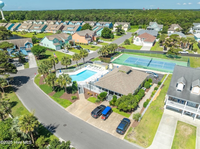 632 Settlers Ln, Kure Beach, NC 28449 - aerial view of residential area with a pool