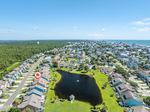 632 Settlers Ln, Kure Beach, NC 28449 - aerial view of residential area featuring a large body of water