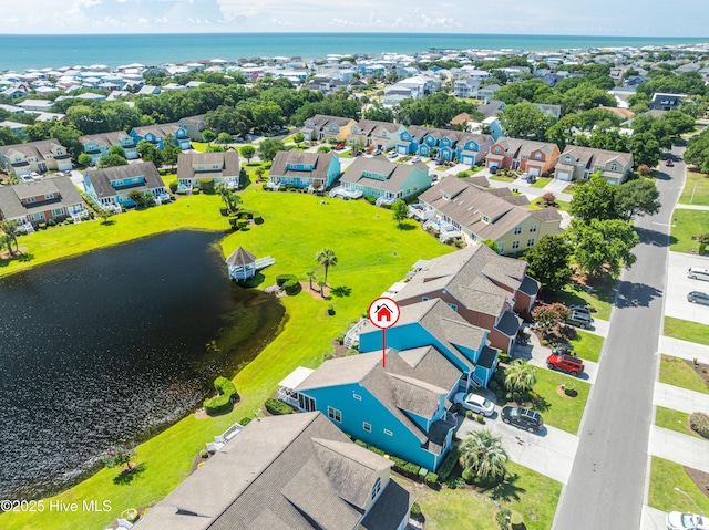 632 Settlers Ln, Kure Beach, NC 28449 - aerial perspective of suburban area with a large body of water