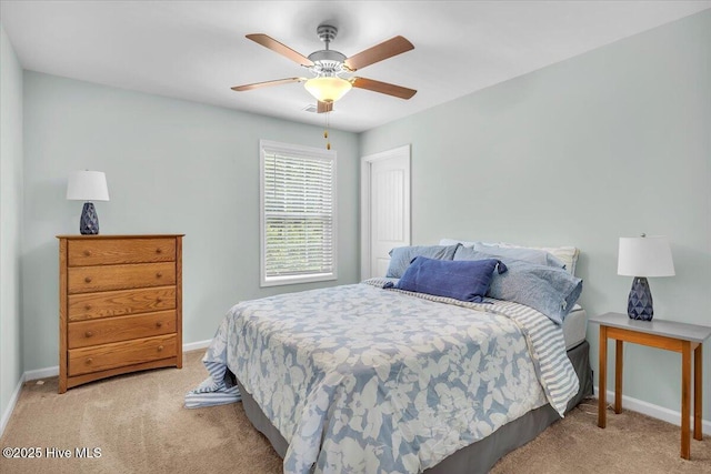 1233 Lt Congleton Rd, Wilmington, NC 28409 - bedroom featuring carpet, baseboards, and ceiling fan