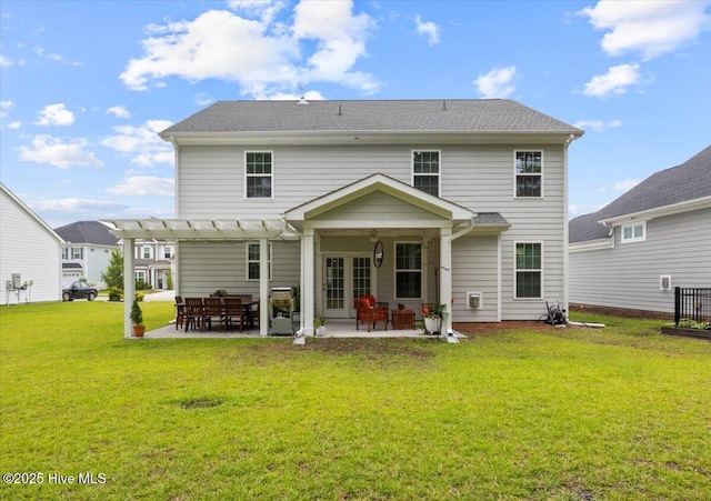 1233 Lt Congleton Rd, Wilmington, NC 28409 - rear view of house with a pergola, a patio area, and a yard