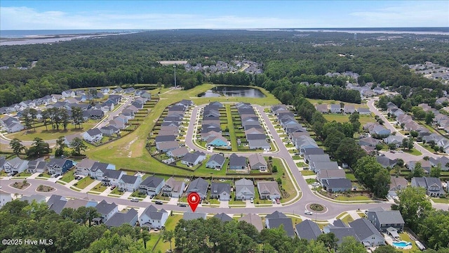1233 Lt Congleton Rd, Wilmington, NC 28409 - aerial overview of property's location with a large body of water, nearby suburban area, and a heavily wooded area