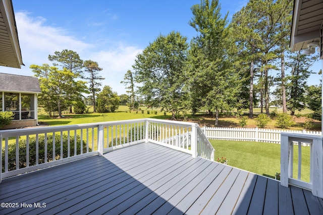 2019 Royal Pines Dr, New Bern, NC 28560 - deck featuring a lawn