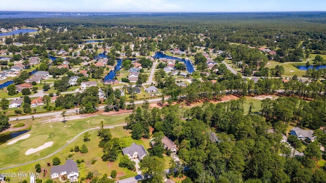 2019 Royal Pines Dr, New Bern, NC 28560 - aerial view of property's location with a local golf course, a large body of water, and nearby suburban area